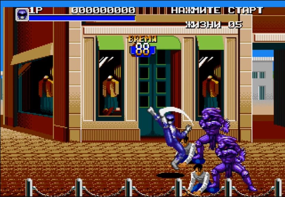 Mighty Morphin Power Rangers - The Movie - геймплей игры Sega Mega Drive\Genesis
